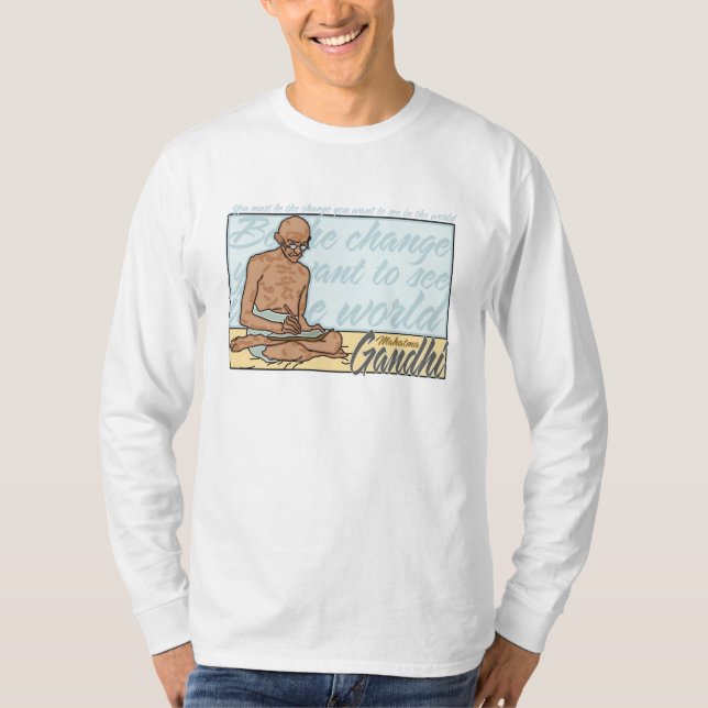 Gandhi ist das Änderungs-Zitat T-Shirt (Vorderseite)