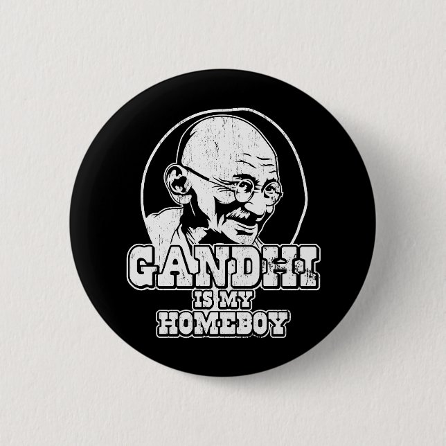 Gandhi ist mein Homeboy Button (Vorderseite)