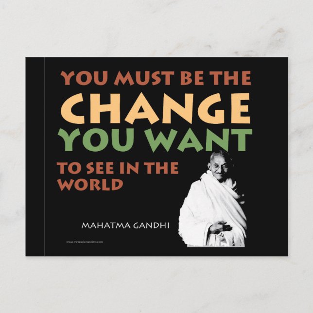 Gandhi Post Card Postkarte (Vorderseite)