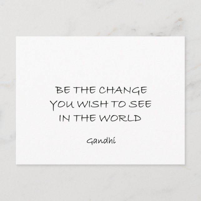 Gandhi Postkarte (Vorderseite)