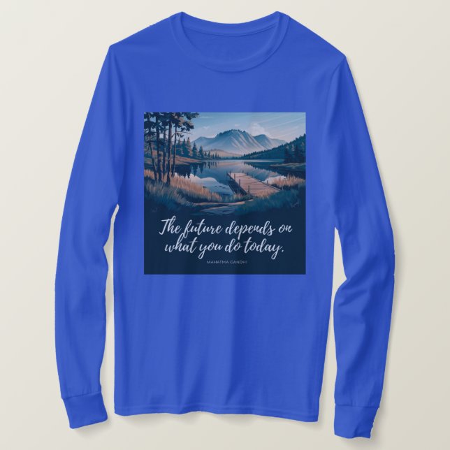 Gandhi Productivity Quote T - Shirt (Design vorne)