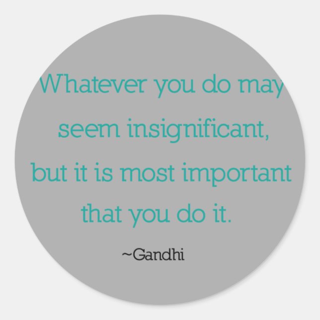 Gandhi Quote Stickers (Vorderseite)