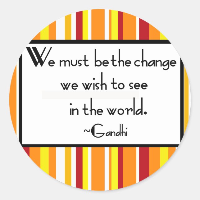Gandhi Quote Stickers (Vorderseite)