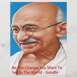 Gandhi & Sei die Veränderung Zitat