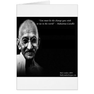 Gandhi Seien Sie Die Veränderung Weisheitszitat
