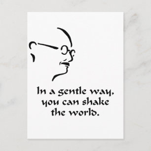 Gandhi Shake the World Postkarte