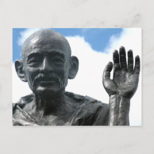 Gandhi Statue Postcard - Zitat zur Stärke Postkarte