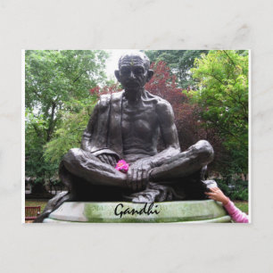 Gandhi-Statue Postkarte