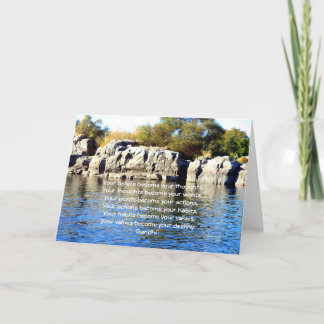 Gandhi-Weisheit-Sprichwort-Quotum über das Schicks Karte