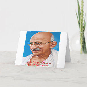 Gandhi & Werde die Veränderung Karte