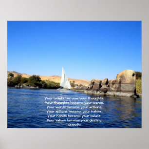 Gandhi Wisdom Saying Quotation about Destiny Poster