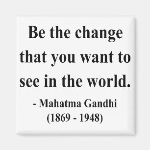 Gandhi Zitat 1a Magnet