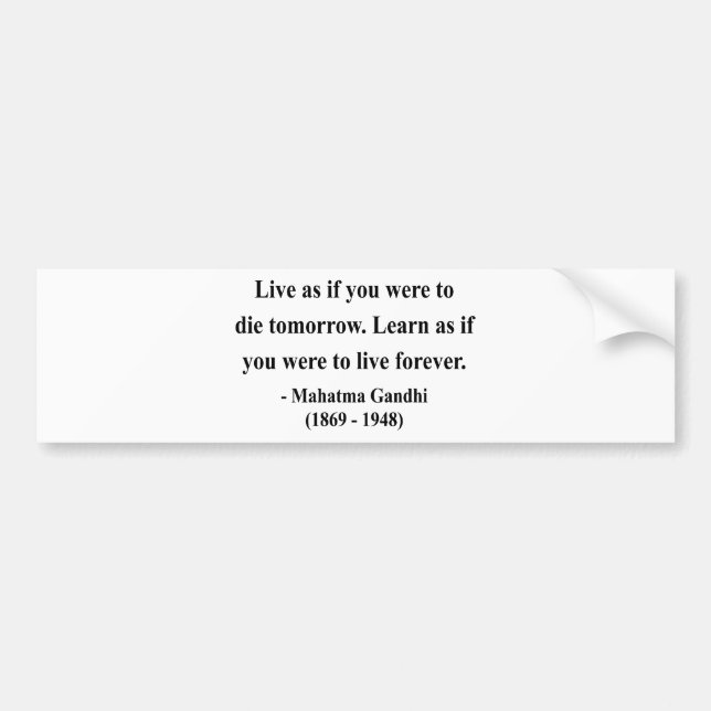 Gandhi Zitat 4a Autoaufkleber (Vorne)