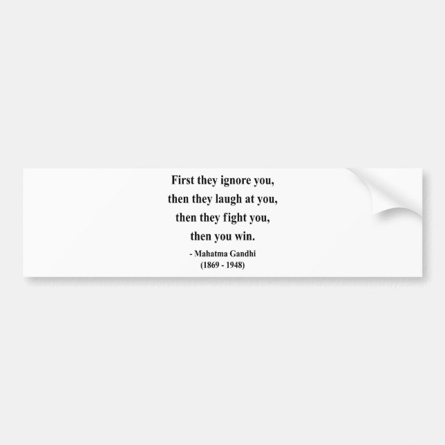 Gandhi Zitat 5a Autoaufkleber (Vorne)