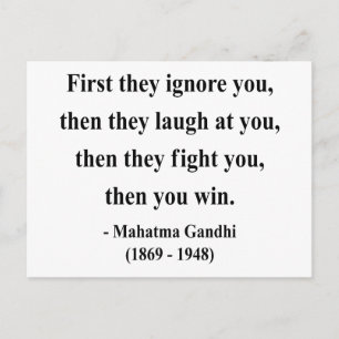 Gandhi Zitat 5a Postkarte