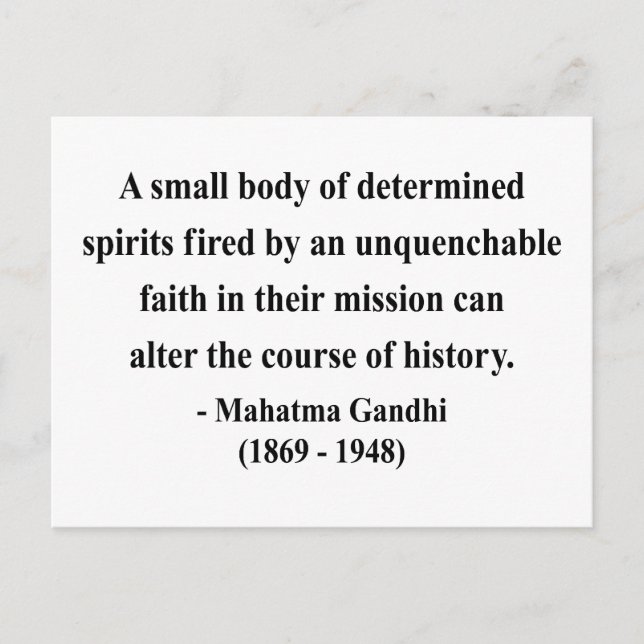 Gandhi Zitat 6a Postkarte (Vorderseite)