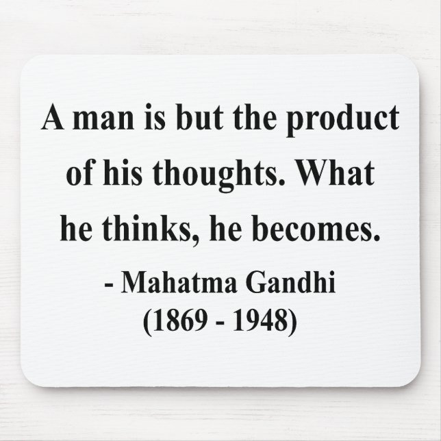 Gandhi Zitat 8a Mousepad (Vorne)