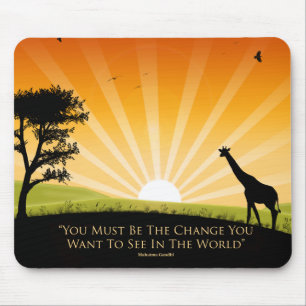 Gandhi Zitat - besonders angefertigt Mousepad