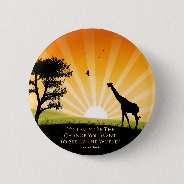 Gandhi Zitat Button (Vorderseite)
