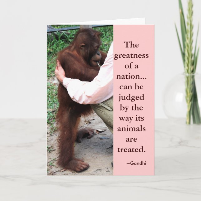 Gandhi Zitat Größe einer Nation Karte (Vorderseite)