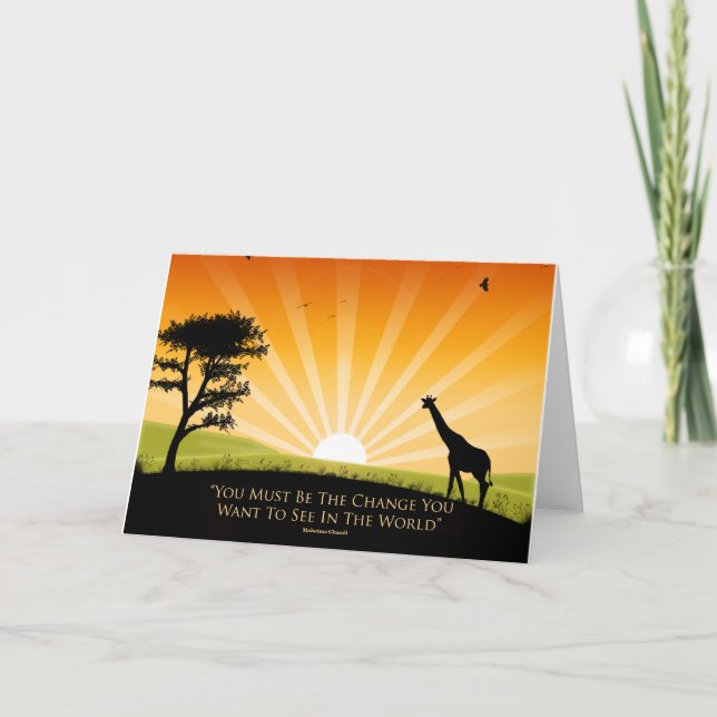 Gandhi Zitat Karte (Vorderseite)