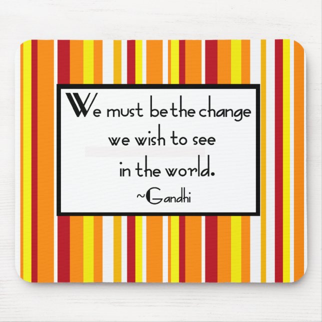 Gandhi Zitat-Maus Mousepad (Vorne)