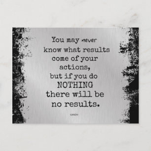Gandhi Zitat Postkarte