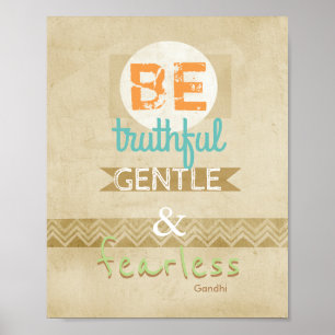 Gandhi zitiert Poster-Typografie inspirierenden Te Poster