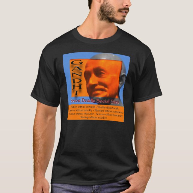 Gandis sieben tot Sozialsünden T-Shirt (Vorderseite)