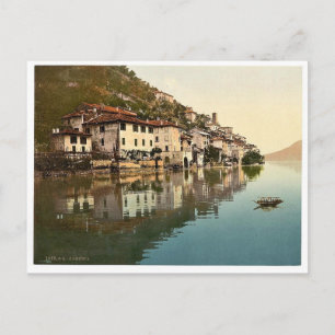 Gandria, allgemeine Sicht, Tessin, Schweiz Vintag Postkarte