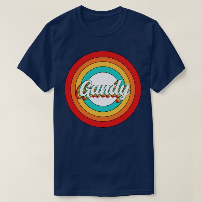 Gandy Name Shirt Vintag Gandy Circle (Design vorne)