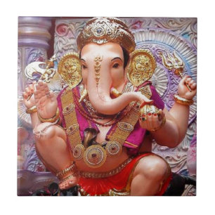 Ganesh (गणेश) - indischer Elefant-Gottheit Fliese