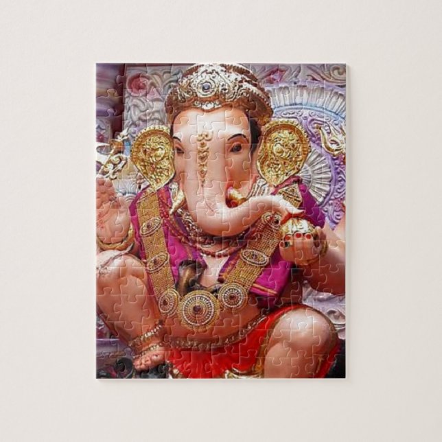 Ganesh (गणेश) - indischer Elefant-Gottheit Puzzle (Vertikal)