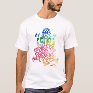 Ganesh Beschwörungsformel-Aquarell T-Shirt