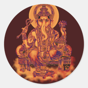 Ganesh - Beseitigung von Hindernissen Runder Aufkleber