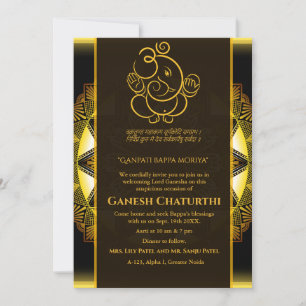 Ganesh Chaturthi Puja Einladung