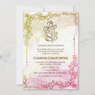 Ganesh Chaturthi Puja Einladung
