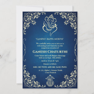 Ganesh Chaturthi Puja Einladung