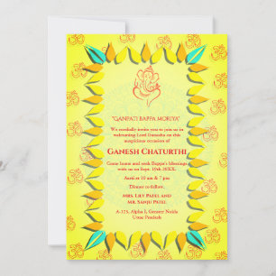 Ganesh Chaturthi Puja Einladung