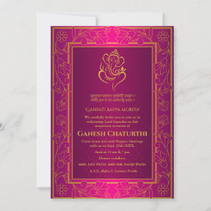 Ganesh Chaturthi Puja Einladung