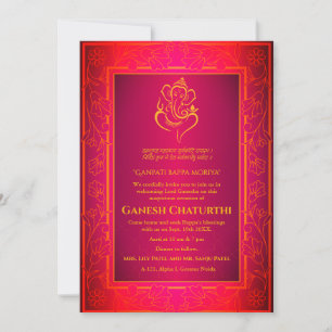 Ganesh Chaturthi Puja Einladung