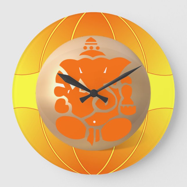 Ganesh Clock Große Wanduhr (Vorderseite)