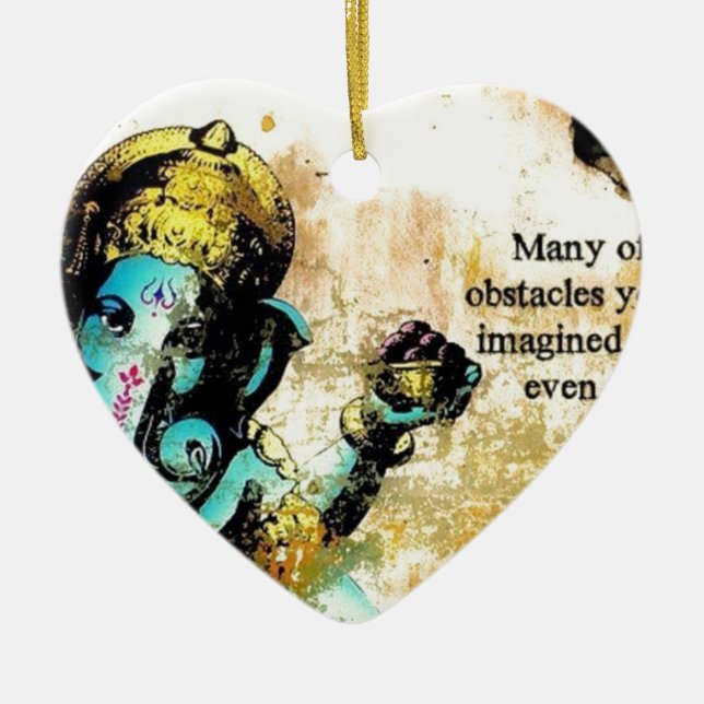 Ganesh Ganesha asiatischer Elefant-Gottheit Keramikornament (Vorne)