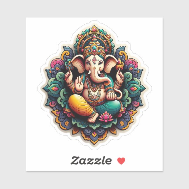 Ganesh / Ganesha / Ganpati Aufkleber decal (Blatt)