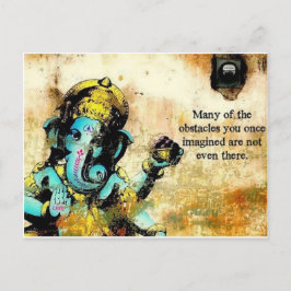 Ganesh Ganesha Hindu India Asian Elephant Deity Postkarte