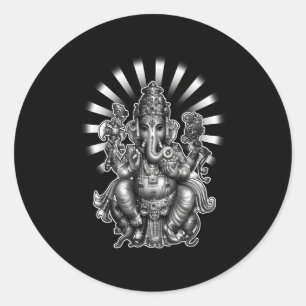 Ganesh Ganesha Runder Aufkleber