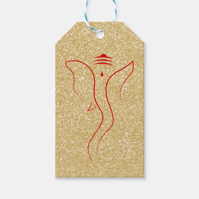 Ganesh Gold Geschenkanhänger (Vorderseite)