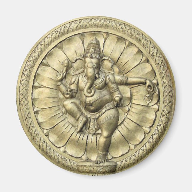 Ganesh (Golden) Magnet (Vorne)
