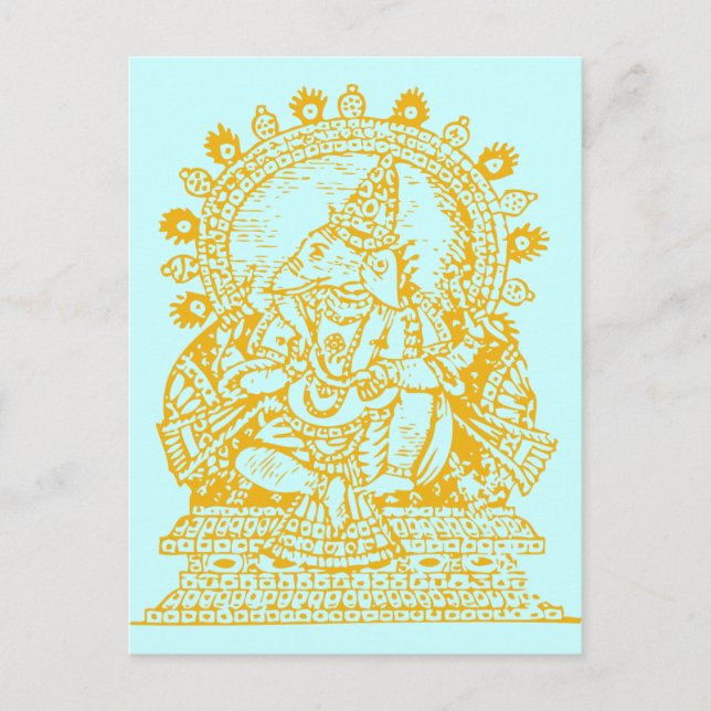 Ganesh: Gott des Erfolgs Postkarte (Vorderseite)