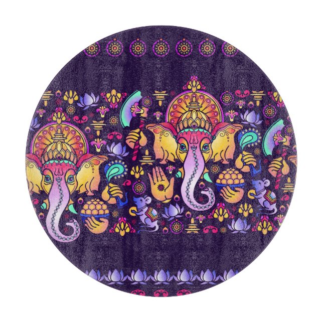 Ganesh Hindu Gott: Feierlich nahtlos Schneidebrett (Vorderseite)